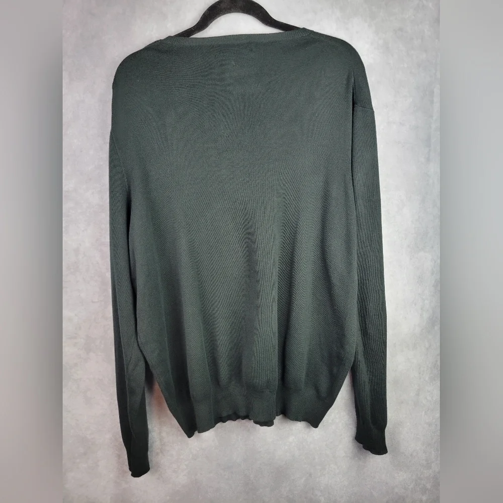 Polo by Ralph Lauren Black Pima Cotton‎ Sweater Vneck Men's Size XXL